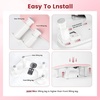 image:imageJODSONE UShaped White Manicure Arm Rest for Nails Tech with Rotating 360BuiltIn Phone Holder and Adjustable Nail Arm Rest Detachable Manicure Hand Rest for Salon Design Includes White Nail MatPinkWithout Mat