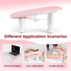 image:imageJODSONE UShaped White Manicure Arm Rest for Nails Tech with Rotating 360BuiltIn Phone Holder and Adjustable Nail Arm Rest Detachable Manicure Hand Rest for Salon Design Includes White Nail MatPinkWithout Mat